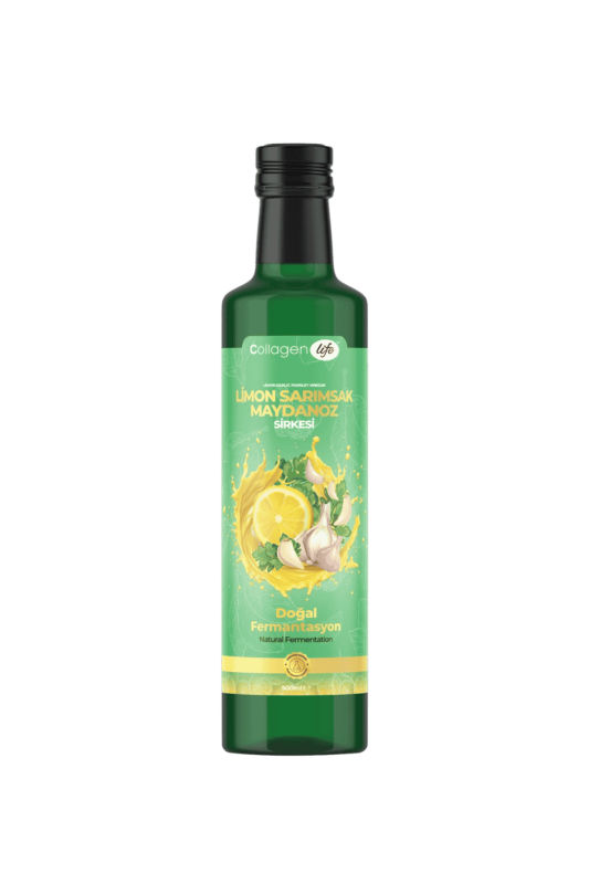 Limon Sarımsak Maydanoz Sirkesi Lemon Garlic Parsley Vinegar  500ml Doğal Fermantasyon