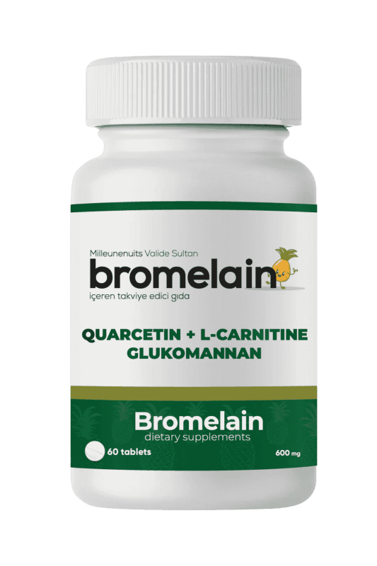 Bromelain 60 Tablet –  Quarcetin, L-Carnitine ve Glukomannan