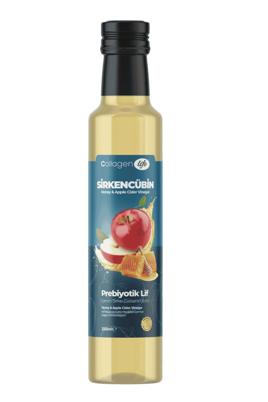 Sirkencübin Sirke  Honey & Apple Cider Vinegar 250ml - Prebiyotik Lif Doğal Fermantasyon